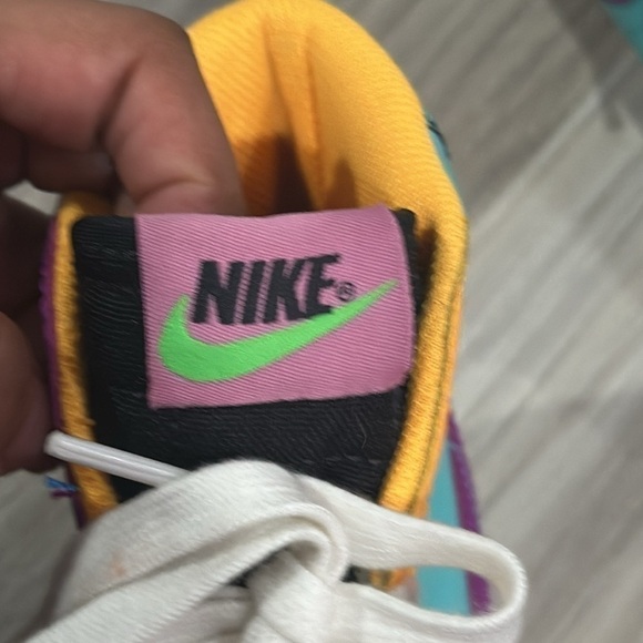 Nike Blazer Mid GS Aurora Purple Yellow Kid’s Size 4Y Multicolor - Picture 7 of 9